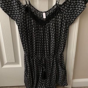 Black and white romper